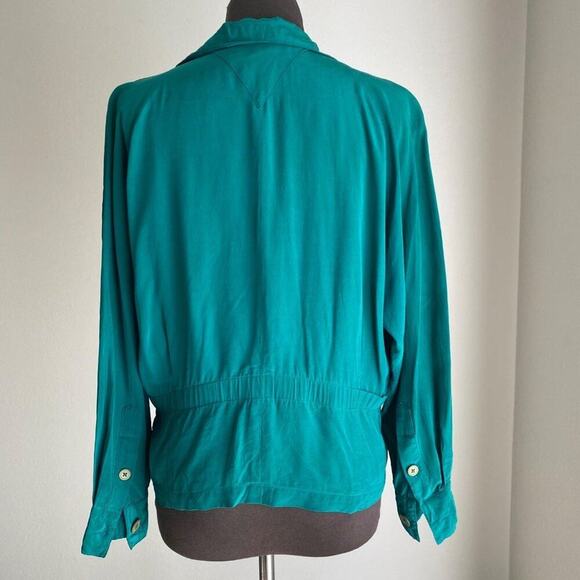 *Vintage* Ellen Tracy sz 4 Long sleeve  100% Silk 80s blazer - Picture 4 of 8